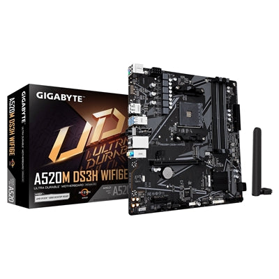 Gigabyte A520M DS3H WiFi6E AM4 DDR4 Micro ATX Motherboard