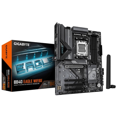Gigabyte B840 EAGLE WIFI6E AMD AM5 ATX Motherboard – DDR5, Wi-Fi 6E