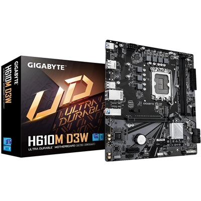 Gigabyte H610M D3W (Rev. 1.1) Motherboard – Intel LGA1700, DDR5, Micro-ATX