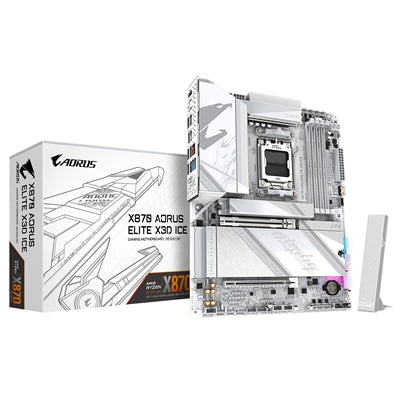 Gigabyte X870 AORUS ELITE X3D ICE AM5 ATX WiFi 7 DDR5 Motherboard