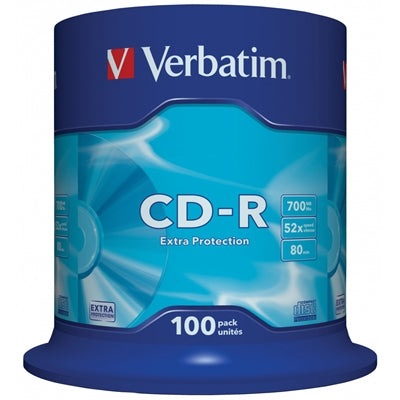Verbatim CD-R 700MB 52x 100 Pack Spindle Extra Protection