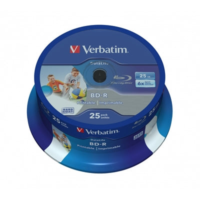 Verbatim BD-R 25GB 6X 25 Pack Printable Blu-ray Discs
