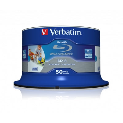 Verbatim BD-R 25GB 6x 50 Pack Blu-ray Wide Printable Spindle