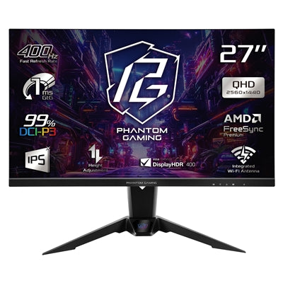 ASRock PG27QFW2A 27" QHD IPS 400Hz Gaming Monitor 1ms