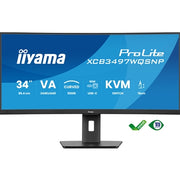 iiyama ProLite XCB3497WQSNP-B1 34" UWQHD USB-C Curved Monitor - IT Supplies Ltd