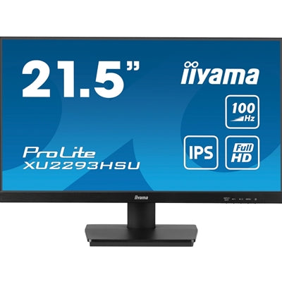 iiyama Prolite XU2293HSU-B6 22 inch IPS Monitor, Full HD, 1ms, HDMI, Display Port, USB Hub, 100Hz, Speakers, Black, Int PSU, VESA - IT Supplies Ltd