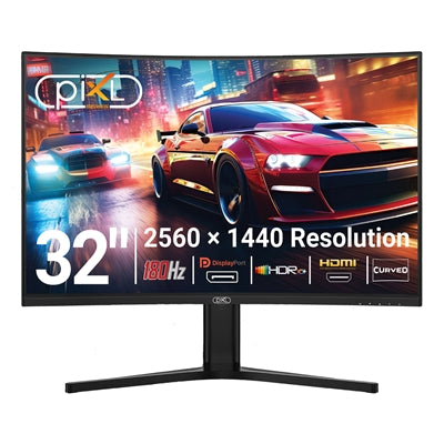 piXL X-Series 32" QHD 180Hz Curved Gaming Monitor HDR Adaptive Sync