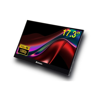 Verbatim 17.3” FHD Portable Touch Monitor USB-C HDMI IPS Aluminium