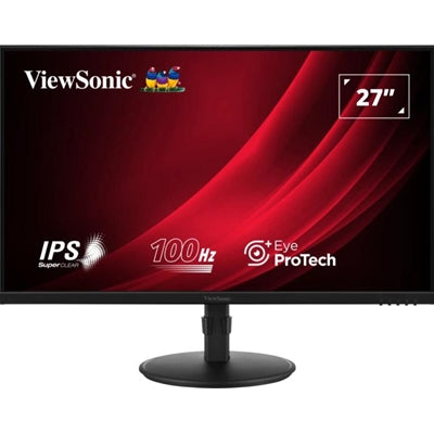Viewsonic VA2708-HDJ 27 Inch IPS Monitor, Full HD, 100Hz, 5ms, VGA, HDMI, Display Port, Height Adjust, Pivot, Swivel, Int PSU, VESA - IT Supplies Ltd