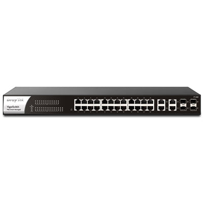 DrayTek VigorSwitch P1282 24-Port Gigabit PoE+ Smart Managed Switch - IT Supplies Ltd