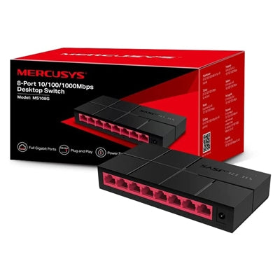 Mercusys MS108G 8-Port Gigabit Ethernet Switch – Compact & Green - IT Supplies Ltd