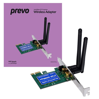 Prevo 300mbps PCI Express Wireless Adapter with Additional Low Profile Bracket - IT Supplies Ltd