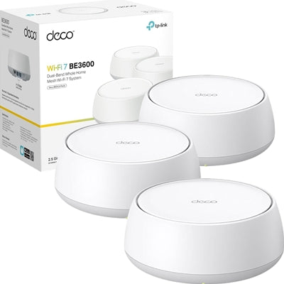 TP-Link Deco BE25 WiFi 7 Mesh System 3 Pack BE3600 2.5Gbps