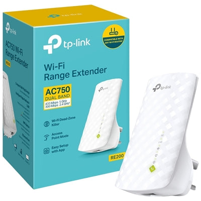 TP-Link RE200 AC750 Dual Band WiFi Range Extender OneMesh