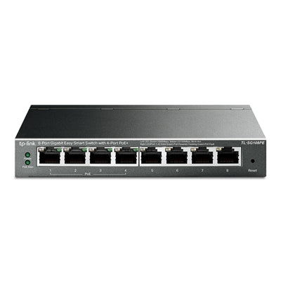 TP-Link TL-SG108PE 8-Port Gigabit PoE+ Smart Switch (64W) - IT Supplies Ltd