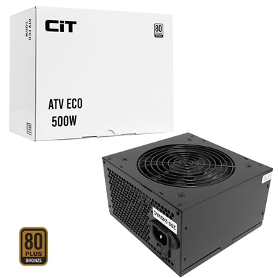 CiT 500W ATV Eco Bronze PSU 80+ 230V Quiet ATX Power Supply