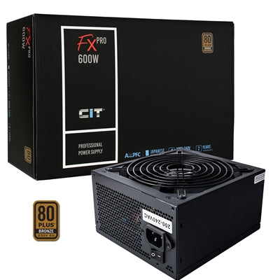 CiT 600W ATX Power Supply 80+ Efficient Quiet Gaming PSU