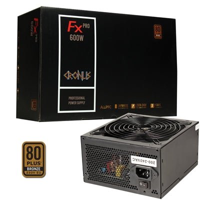 CRONUS FX PRO 600W 80 Plus Bronze Gaming Power Supply PSU