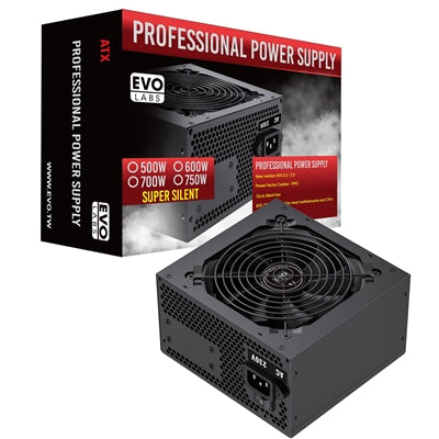 EVO Labs BR500-12BL 500W ATX Power Supply with Silent 120mm Fan