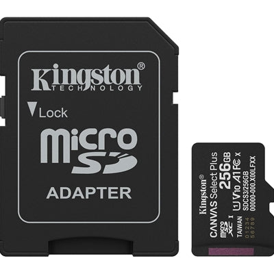 Kingston Canvas Select Plus 256GB microSD Card Class 10 UHS-I