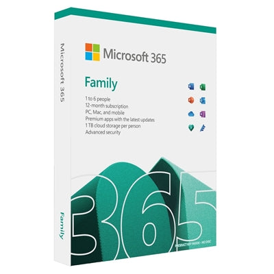 Microsoft 365 Family 1-Year Subscription for 6 Users – Boxed - IT Supplies Ltd