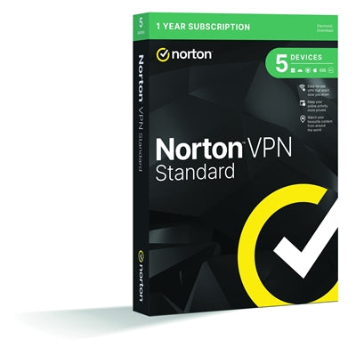 Norton VPN 5 Device 1 Year Secure Fast VPN PC Mac Mobile