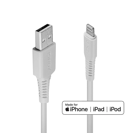 LINDY USB to lightning cable, White, MIFI Certified. 2M - IT Supplies Ltd