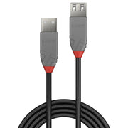 Lindy 36703 USB 2.0 Type A Extension Cable, Anthra Line 2m - IT Supplies Ltd