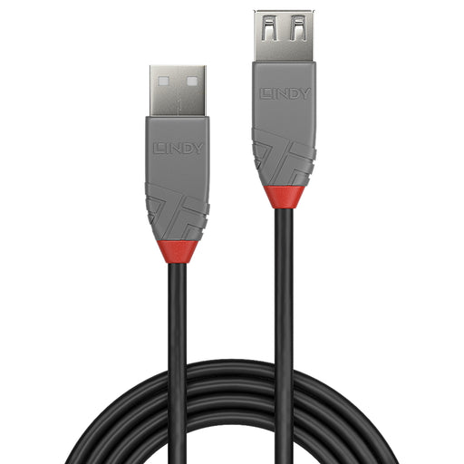 Lindy 36703 USB 2.0 Type A Extension Cable, Anthra Line 2m - IT Supplies Ltd