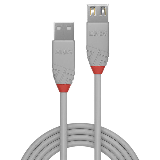Lindy 36714 USB 2.0 Type A Extension Cable, Anthra Line, Grey, 3m - IT Supplies Ltd