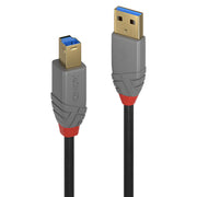 Lindy 36742 USB 3.2 Type A to Type B, Anthra Line 2m - IT Supplies Ltd