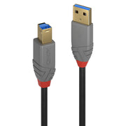 Lindy 36742 USB 3.2 Type A to Type B, Anthra Line 2m - IT Supplies Ltd