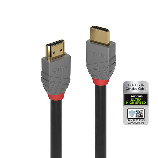 Lindy 3695 2m Ultra High Speed HDMI Cable, Anthra Line - IT Supplies Ltd