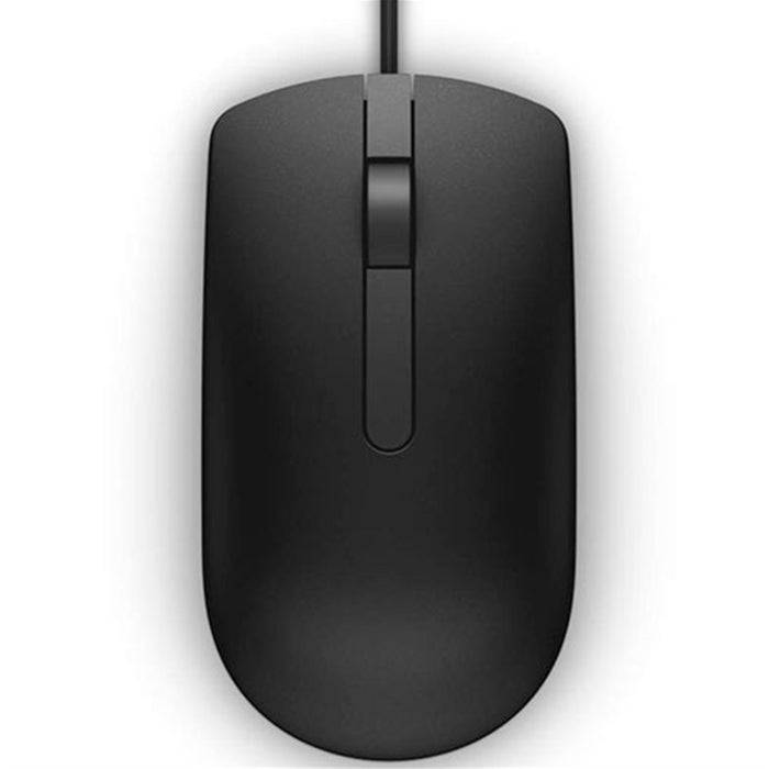 Dell MS116 Wired USB Mouse – 1000 DPI, Ambidextrous, Plug & Play
