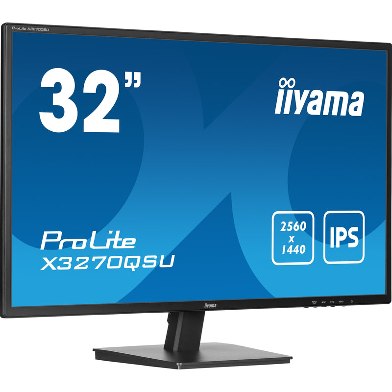 iiyama ProLite X3270QSU-B1 32” QHD IPS Monitor, 100Hz, FreeSync