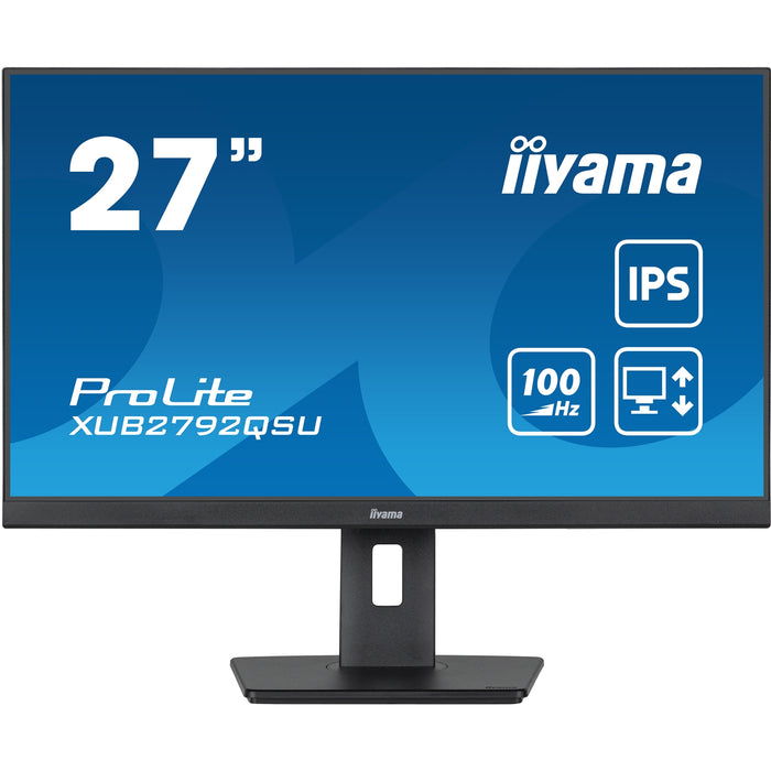 iiyama ProLite XUB2792QSU-B6 27" QHD IPS Monitor, 100Hz, HAS