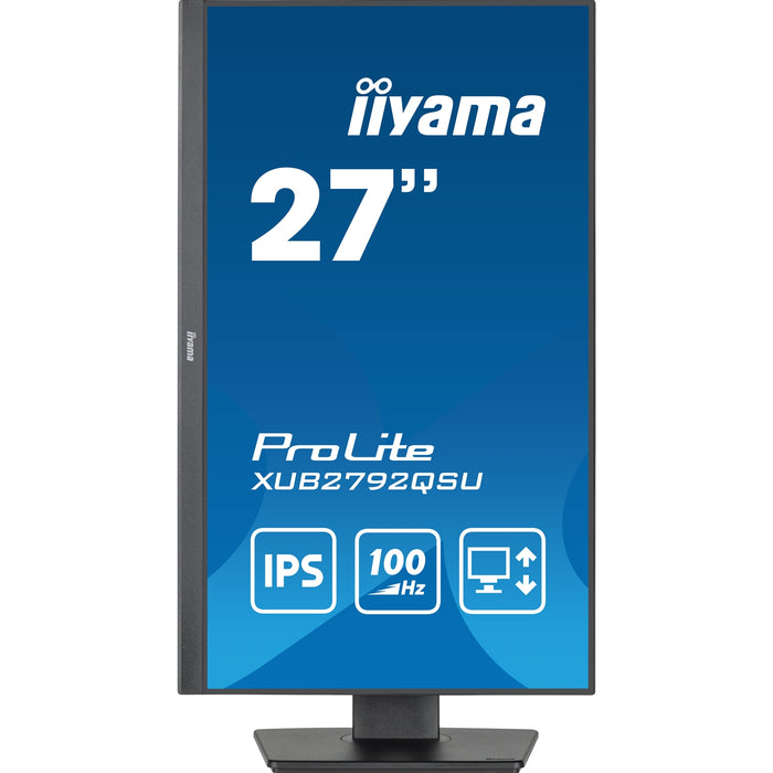 iiyama ProLite XUB2792QSU-B6 27" QHD IPS Monitor, 100Hz, HAS