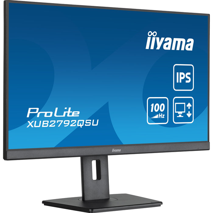 iiyama ProLite XUB2792QSU-B6 27" QHD IPS Monitor, 100Hz, HAS