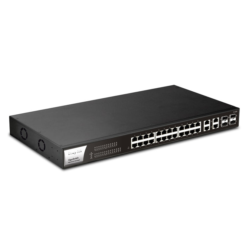 DrayTek VigorSwitch P1282 24-Port Gigabit PoE+ Smart Managed Switch - IT Supplies Ltd
