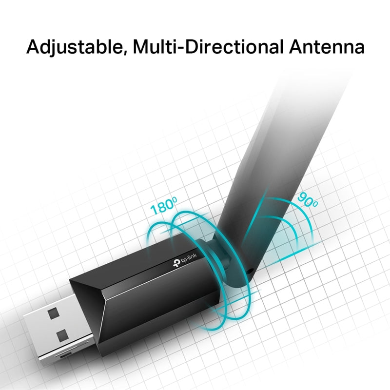 TP-Link Archer T2U Plus AC600 High Gain Dual Band USB WiFi Adapter