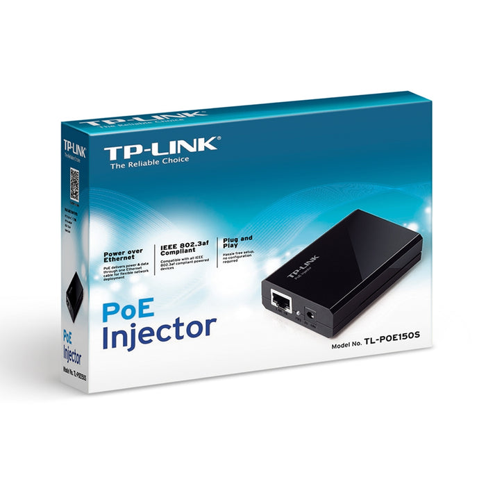 TP-Link TL-POE150S 48V PoE Injector - IEEE 802.3af Compliant, Up to 100m
