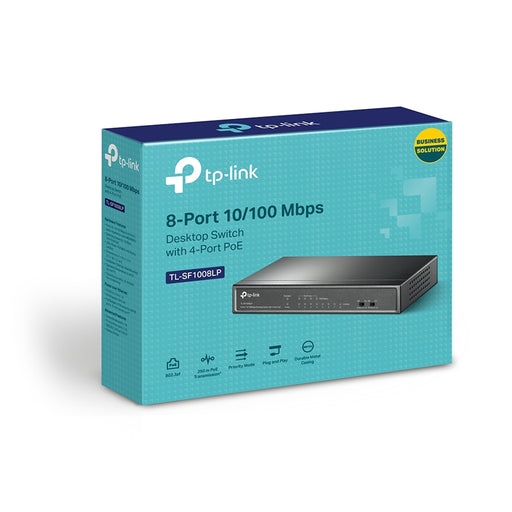 TP-Link TL-SF1008LP 8-Port 10/100 Mbps Desktop Switch with 4-Port PoE Switch - IT Supplies Ltd