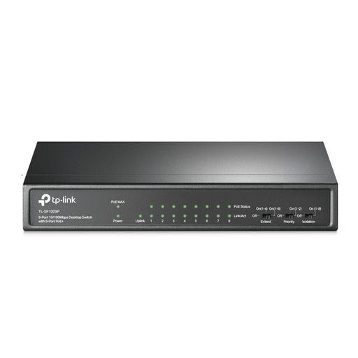 TP-Link TL-SF1009P 9-Port 10/100 Mbps Desktop Switch with 8-Port PoE+ Switch - IT Supplies Ltd