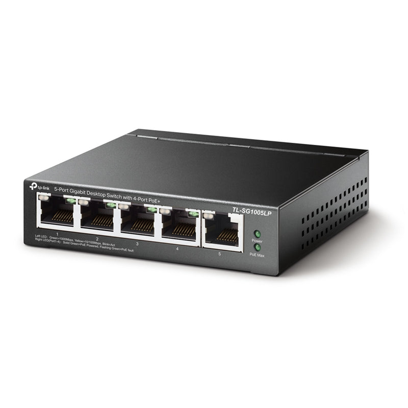 TP-Link TL-SG1005LP 5-Port Gigabit Desktop Switch with 4-Port PoE+ Switch - IT Supplies Ltd