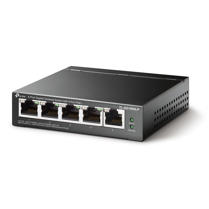 TP-Link TL-SG1005LP 5-Port Gigabit Desktop Switch with 4-Port PoE+ Switch - IT Supplies Ltd