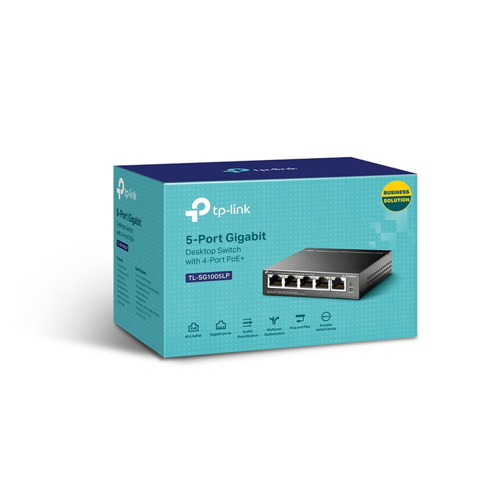 TP-Link TL-SG1005LP 5-Port Gigabit Desktop Switch with 4-Port PoE+ Switch - IT Supplies Ltd