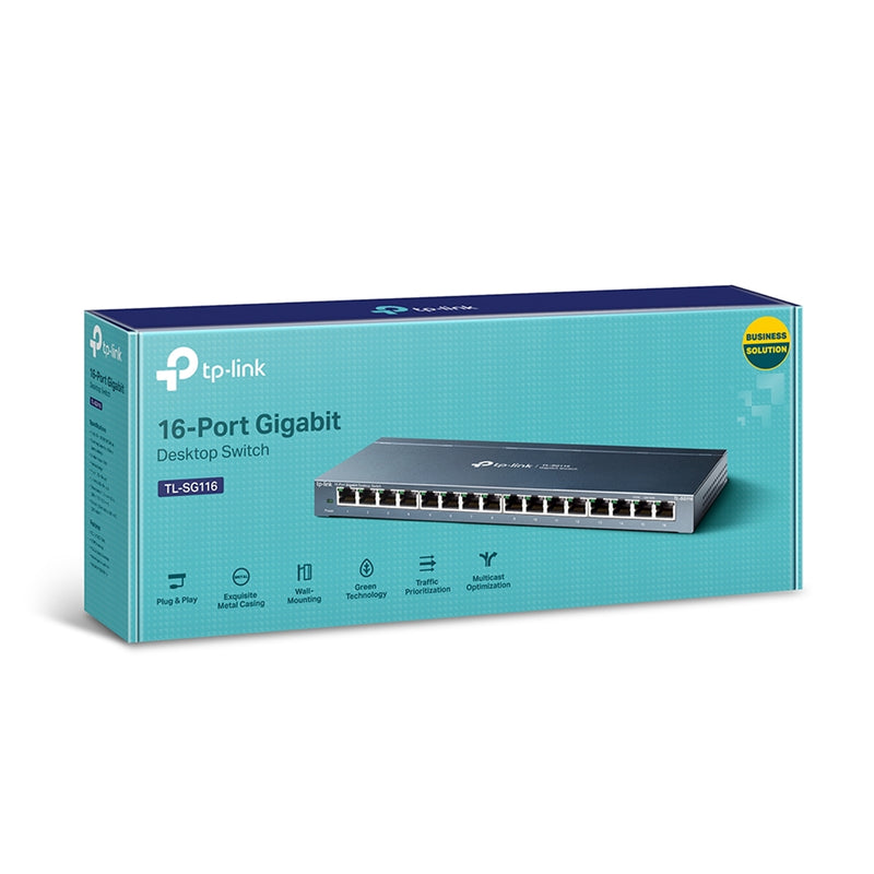 TP-Link TL-SG116 | 16-Port Gigabit Desktop Network Switch - IT Supplies Ltd