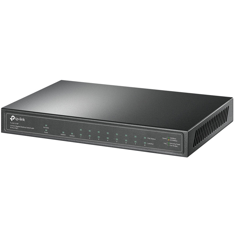 TP-Link TL-SG1210P 10-Port Gigabit Desktop Switch with 8-Port PoE+ - IT Supplies Ltd