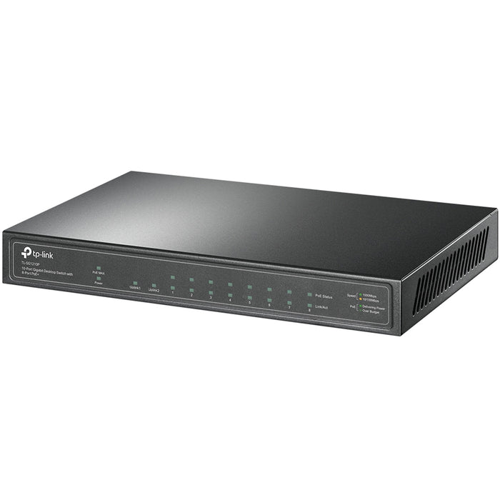 TP-Link TL-SG1210P 10-Port Gigabit Desktop Switch with 8-Port PoE+ - IT Supplies Ltd