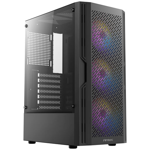 ANTEC AX20 Mid Tower ATX, Micro ATX, Mini-ITX Gaming Case with Tempered Glass Side and Window Panel 3 x RGB LED Fans - IT Supplies Ltd